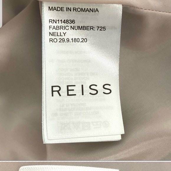 Reiss Nelly textured fit and flare dress size 6 black - Picture 5 of 12